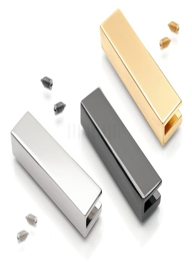 CRAFTMEMORE 4pcs Belt Tip with Screw, Zipper Tip, Webbing Tip, Strap End Caps, DIY Sewing Craft VTBT - Pick Color (1-1/2 Inch, Gold) - Image 1