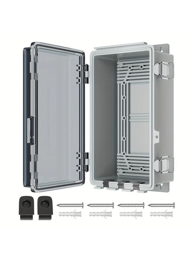 Outdoor Transparent Cover For Battery Car Charging Station Box Gray Shell Stainless Steel Latch - Image 2