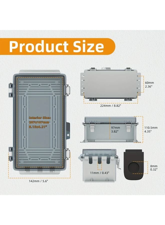 Outdoor Transparent Cover For Battery Car Charging Station Box Gray Shell Stainless Steel Latch - Image 3