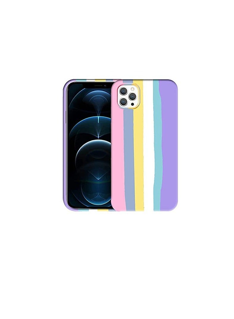شوميرا Rainbow Color Liquid Case for iPhone 11 6.1 inch Case Cover Smooth Silicone Full Protection with Elegant Look - Image 2