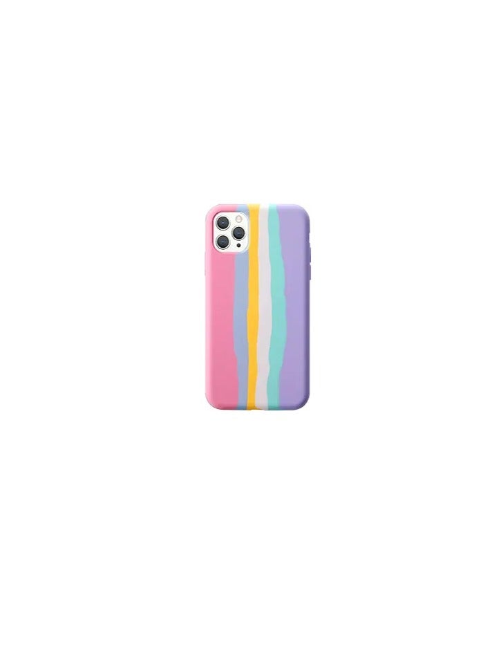 شوميرا Rainbow Color Liquid Case for iPhone 11 6.1 inch Case Cover Smooth Silicone Full Protection with Elegant Look - Image 3