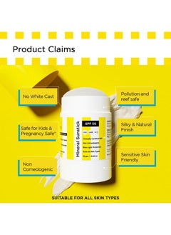 SunScoop Hydrating Fluid & Mineral Sunstick Sunscreen Combo Spf 60 Pa+++ & Spf 50 Pa+++ | For All Skin Types | No White Cast | Ultimate Sun Protection | 125Ml + 18 Gm  - Image 3