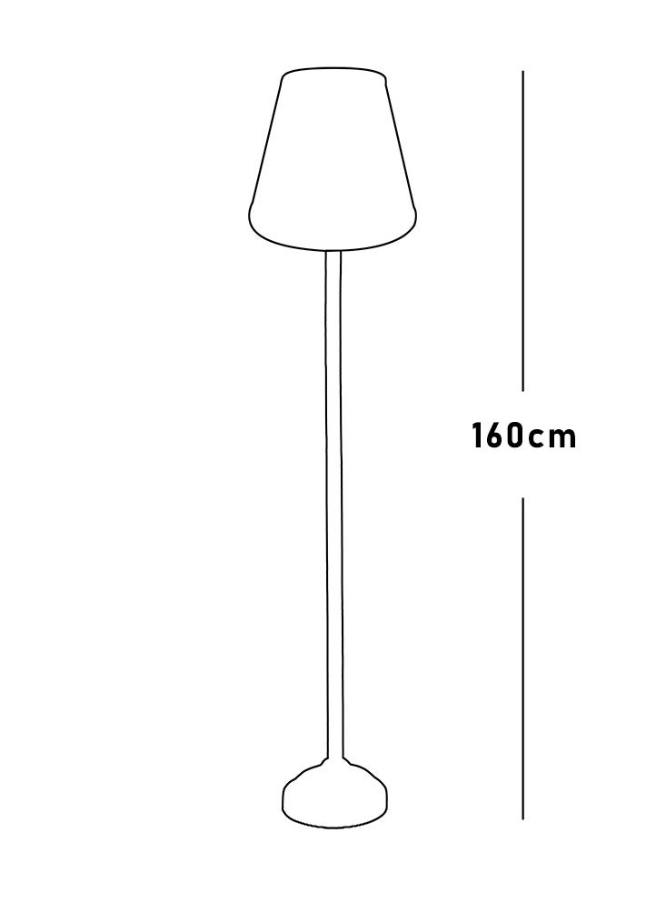 Stand lamp, gold, 160 cm