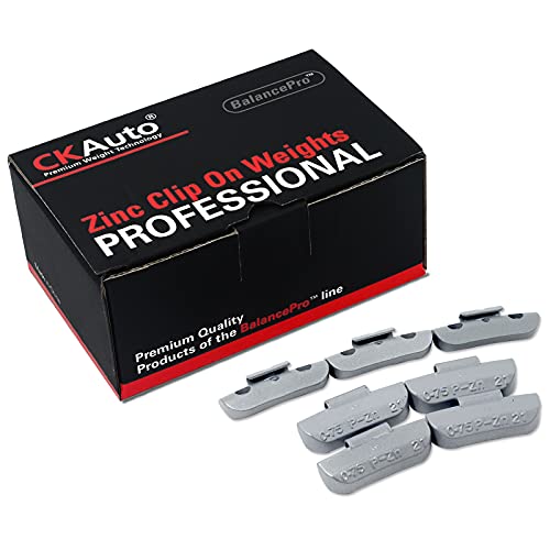CKAuto P Series Zinc Clip on Wheel Weights 0.75oz, 3/4oz, Coated, 50Pcs/Box Fit for Steel Wheel - Image 3