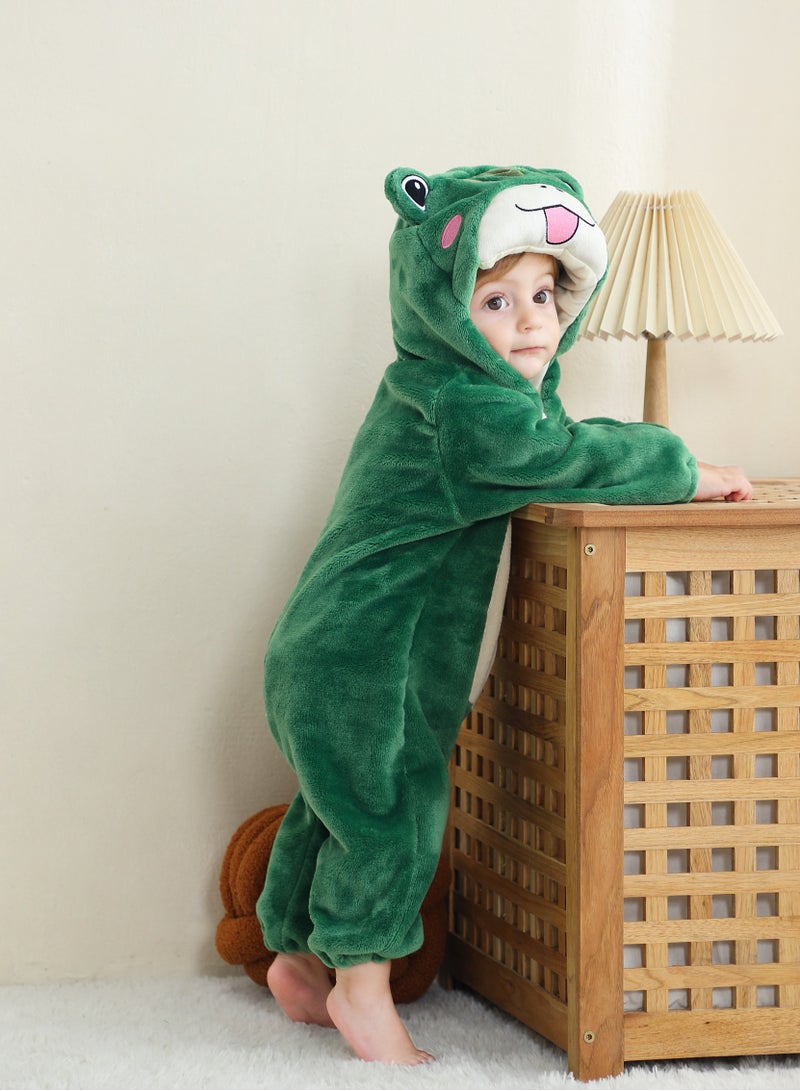 NIBEMINENT Flannel Children's Climbing Clothes Baby Autumn Winter Long Sleeved Clothes Jumpsuit Newborn Cartoon Jumpsuit - Image 5