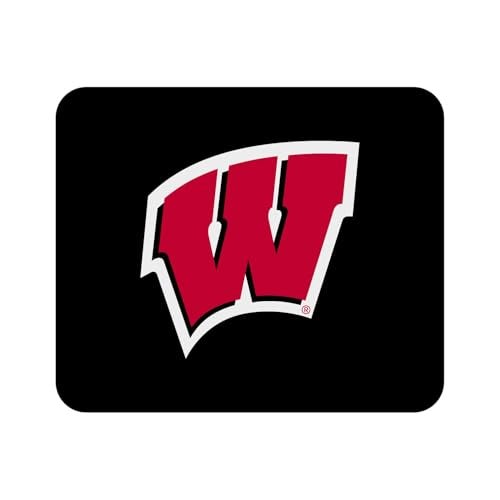 OTM Essentials Mouse Pad, Fabric, University of Wisconsin - Madison Standard/Classic Black - Image 1