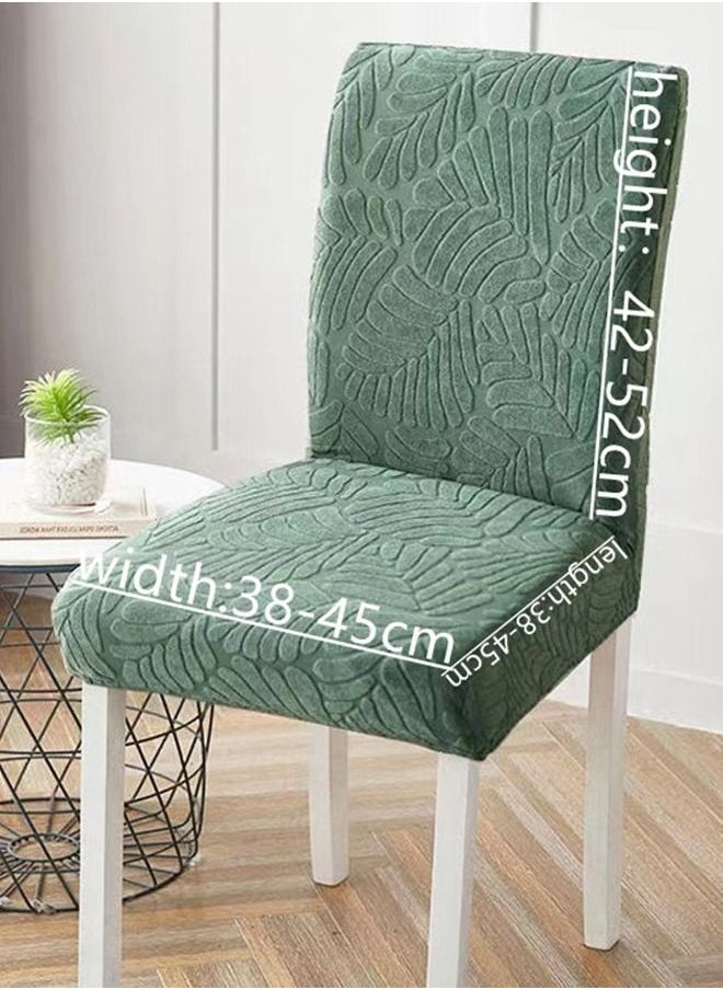 4-Piece Simplicity Striped Leaf Shape Stretch Chair Cover Dining Chair Cover Polyester Fabric Green - pzsku/Z2F1AC19763BD3B130ABFZ/45/_/1680344565/611a6d0a-37f3-4a01-b2ef-c9866349f513