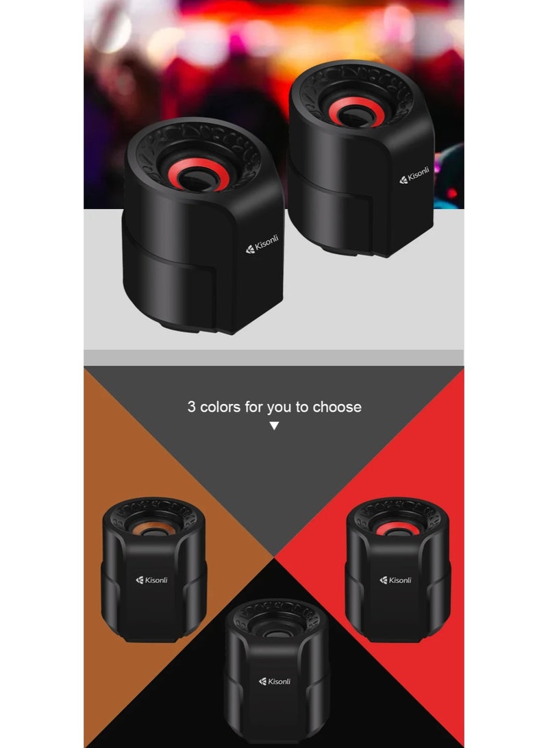 كيسونلي مكبر صوت Kisonli A-909 USB ستيريو – أداء صوتي واضح بتصميم مدمج - Image 3