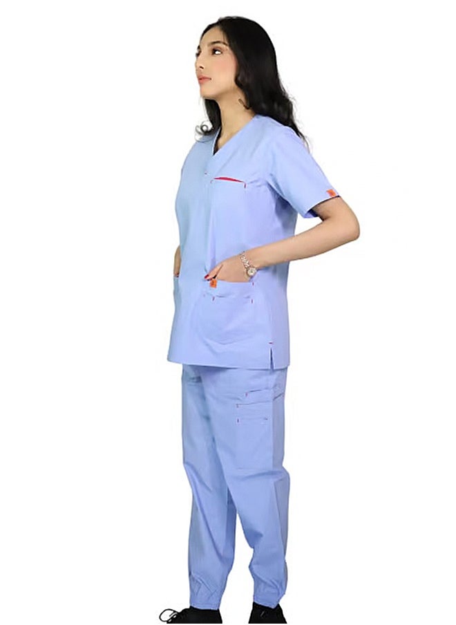 OXYGEN - Oxygen Unisex Scrub Set - Sky Blue B123 - Image 1