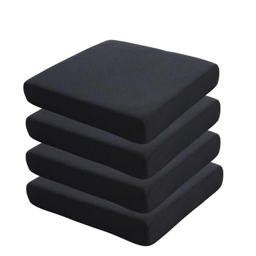 9villa Orthopedic Memory Foam Seat Cushion – Perfect for Office Chair and Wheelchair Seat Pads for Office, Car, Home, Floor Helps in Back Pain Relief with Mesh Cover (18"x18"x3" Inch) Pack of 4 - Image 1