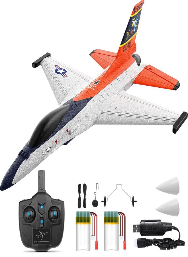 DEERC F-16 Style RC Airplane (X-62A Vista), 4-Channel Remote Control Jet with 6-axis Gyro Stabilizer EPP RTF Hobby Glider Aircraft Plane Easy to Fly for Adults Boys - Image 1