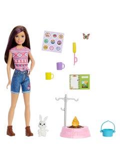 Mattel BARBIE Barbie It Takes Two Camping Playset with Skipper Doll, Pet Bunny, Firepit  - Image 2