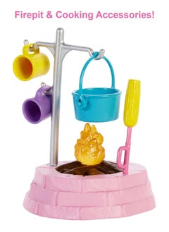 Mattel BARBIE Barbie It Takes Two Camping Playset with Skipper Doll, Pet Bunny, Firepit  - Image 4