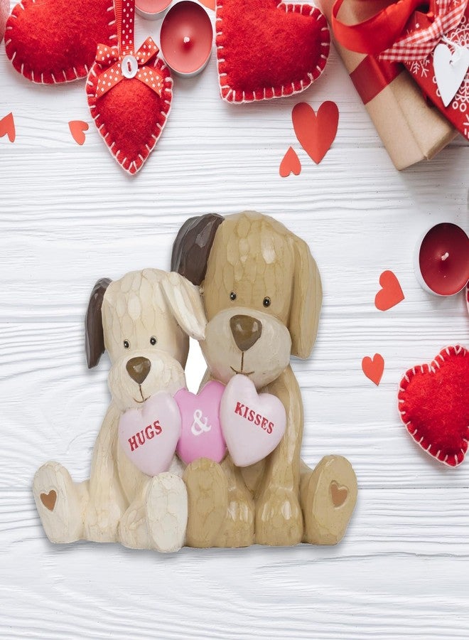 Braxio Valentines Day Decor Table Decor - Resin Dog Statues Couple Gift Anniversary Wedding Gifts Valentine's Day Romantic Heart Gifts for Her Hugs Figurines Decor Sweet Home Table - Image 4