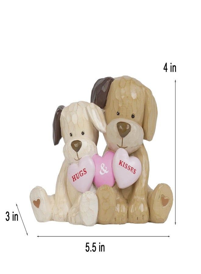 Braxio Valentines Day Decor Table Decor - Resin Dog Statues Couple Gift Anniversary Wedding Gifts Valentine's Day Romantic Heart Gifts for Her Hugs Figurines Decor Sweet Home Table - Image 2