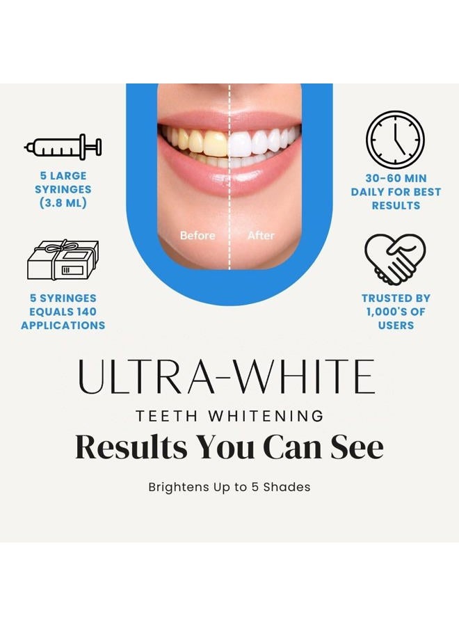 Ultra White 22% Teeth Whitening Gel Large 5 Tubes 3.8 ml of Gel - Image 3