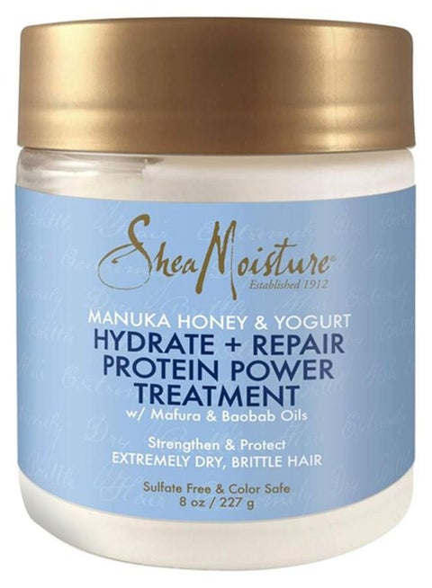 Shea Moisture Manuka Honey & Yogurt Hydrate + Repair Protein-Strong Treatment White