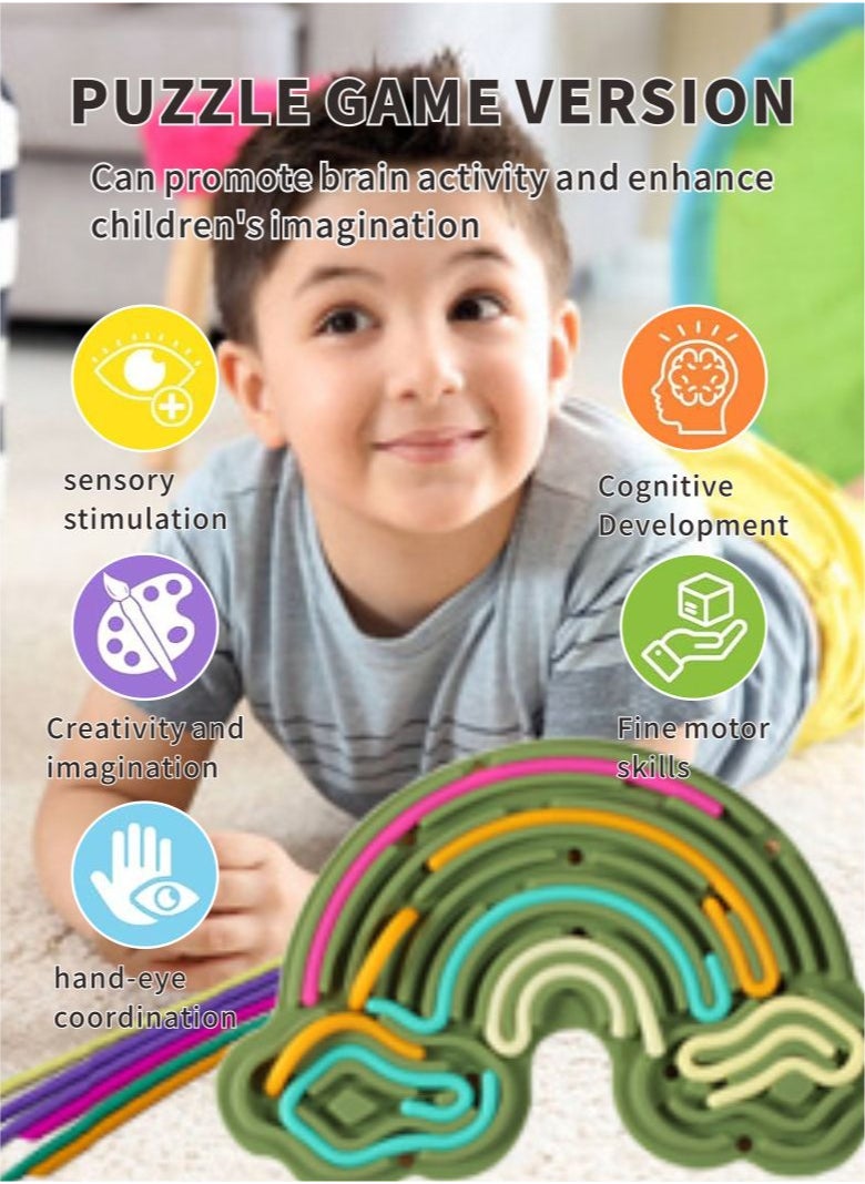 HieerBus Baby developmental toys, Silicone Toy for Calming, Stress, Anxiety, ADHD & Autism | Silent, No Mess | Desktop games suitable for Kids 3+ & Adults  - Image 3