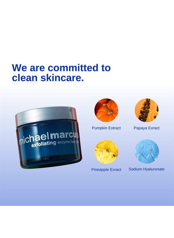 Michael Marcus - Michael Marcus Exfoliating Enzyme Peel - Gentle Non Irritating to Help Moisturize, Brighten and even Skin Tone - Plant-Based Formula with Pumpkin, Papaya & Aloe Extract - Natural Skincare Product (1.7 - Image 1