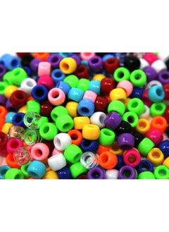 TARA Assorted Color Design 180 Pieces Plastic Beads 6 X 7 Mm For Braid Hair For Girls (Mix 2)  - Image 1