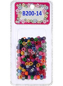 TARA Assorted Color Design 180 Pieces Plastic Beads 6 X 7 Mm For Braid Hair For Girls (Mix 2)  - Image 2