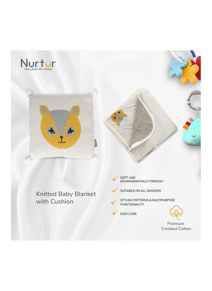 Nurtur Nurtur Soft Bear Baby Blankets with Cushion for Boys & Girls  Blankets Unisex for Baby 100% Combed Cotton  Soft Lightweight Fleece for Bed Crib Stroller & Car Seat Official Nurtur Product  - Image 3
