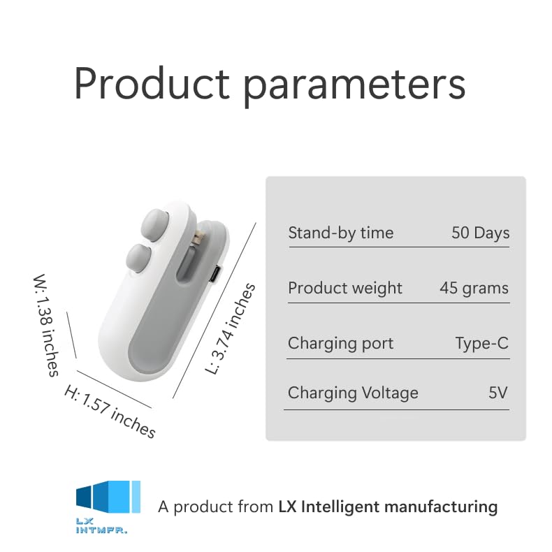 LX IntMfr. Mini Bag Sealer, USB-C rechargeable, 2 in 1 Heat Sealer with Cutter and Magnet, Mini Resealer Machine for Plastic Bags Snack Bags. Authorized Seller: Luke X - Image 5