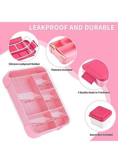 hibobi Children's Lunch Box with Compartments - Pink  - Image 3