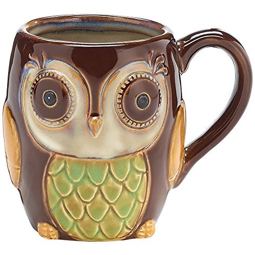 burton+BURTON Porcelain Chocolate Owl 12 Oz Coffee Mug/cup for Our Owl Lovers - Image 5