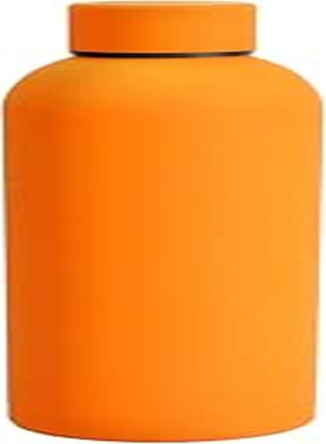 SuperGeneriX 500ml Matte Finish Stainless Steel Water Bottle | Vacuum Insulated Travel Bottle | 12 hrs Hot & 18 hrs Cold | Smooth Rubber Finish Water Bottle (Orange)
