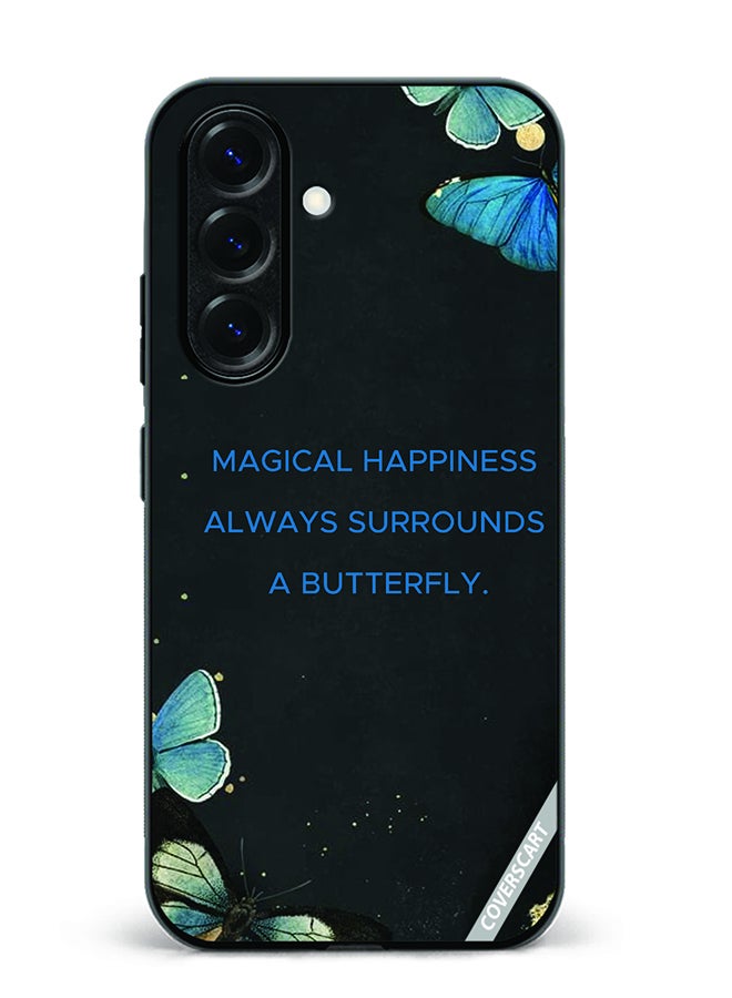 Protective Case Cover For Samsung Galaxy A56 Butterfly With Caption Design Multicolour