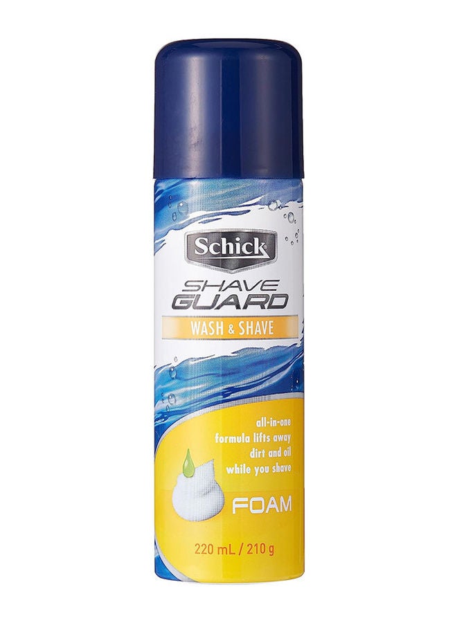 schick Shave Guard Wash And Shave Foam-All In One Formula -Removes Dirt And Oil While You Shave - Image 1