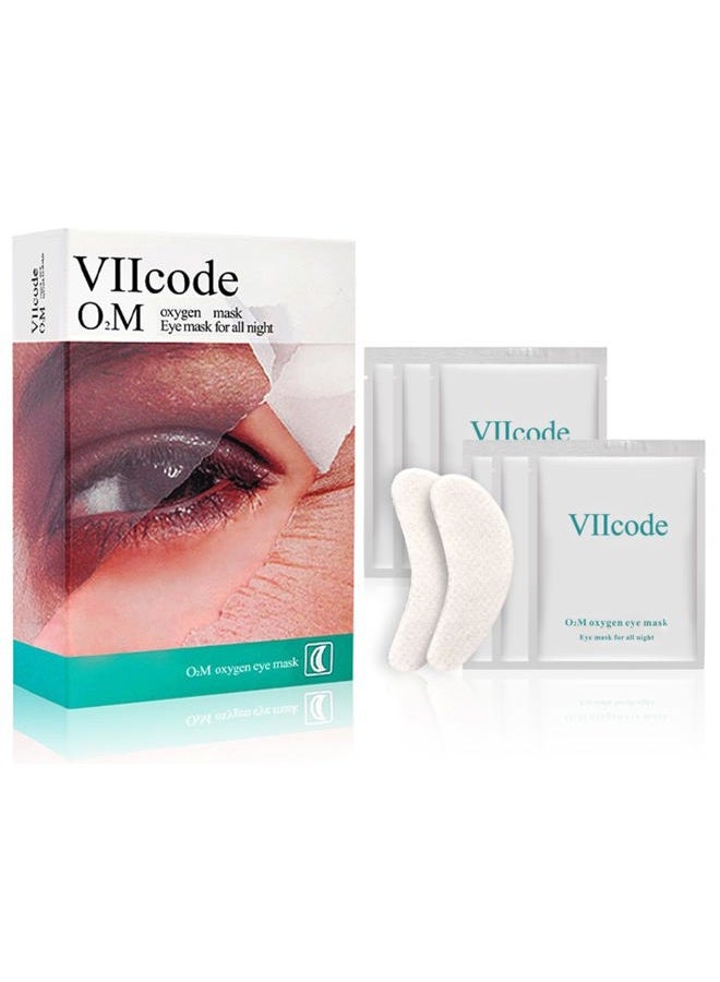VIIcode O2M Oxygen Eye Mask for All Night Repair -Under Eye Gel Patches, 8 Hours Oxygen Treatment-Reduce Wrinkles, Eye Bags, Puffiness, Dark Circles -Skin Care Products（6 Pairs - Image 1