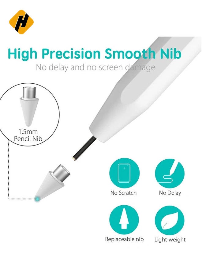 HuHa - Stylus Pen for Apple iPad, Pencil Styluses Compatible with iPad 2/3/4/5/6/7/8/9/10 Generation Pro 9.7/10.5/11/12.9 Air 1/2/3/4/5 Mini 1/2/3/4/5/6 Alternative Drawing Smart Stylist for Touch Screens - Image 1