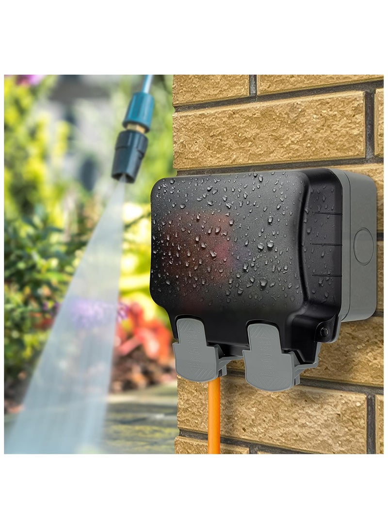 BG Electrical WP22-01 Double Weatherproof Outdoor Switched Power Socket, IP66 Rated, 13 Amp, Grey - Image 5