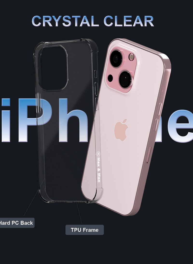 Max & Max iPhone 15 Plus Clear Case (6.7”) Crystal Transparent Shockproof Slim Cover | Anti-Yellowing & Scratch-Resistant Protection - Image 4