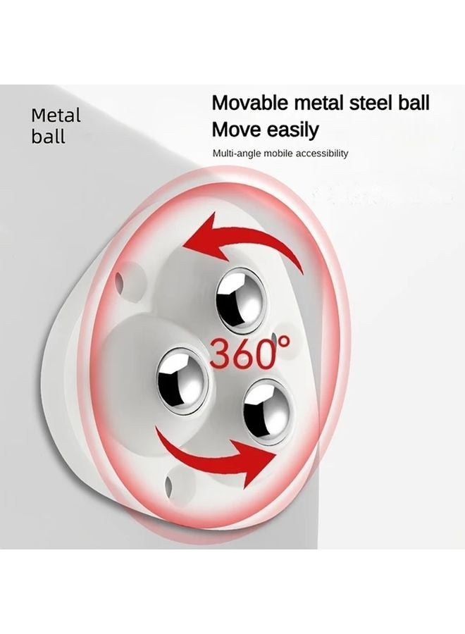 8 Pack Heavy Duty Swivel Casters 360 Rotating Base No Drill Installation Stainless Steel Three Bead Model - Image 4