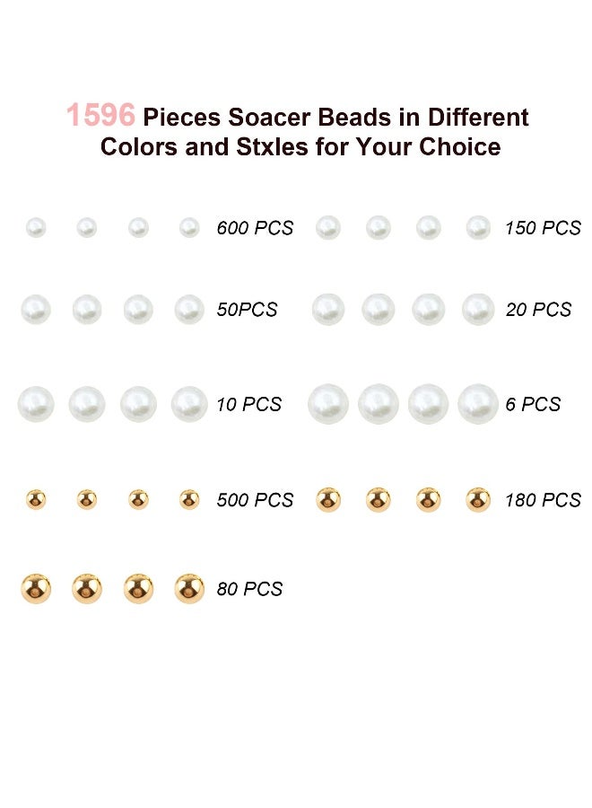 Gold Pearl Bead Bracelet Making Kit for Adults and Girls Jewelry Craft Supplies Friendship Necklaces and Small Bracelets - Image 3