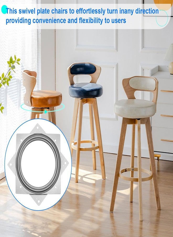 LOSYHU 10 Pack Square Rotating Plate 500 lbs Capacity 6 Inch Lazy Susan Turntable Hardware Square Plate Bearings Swivel Plates for Serving Trays, 360° Chair, Cabinet, Craft Project - Image 5