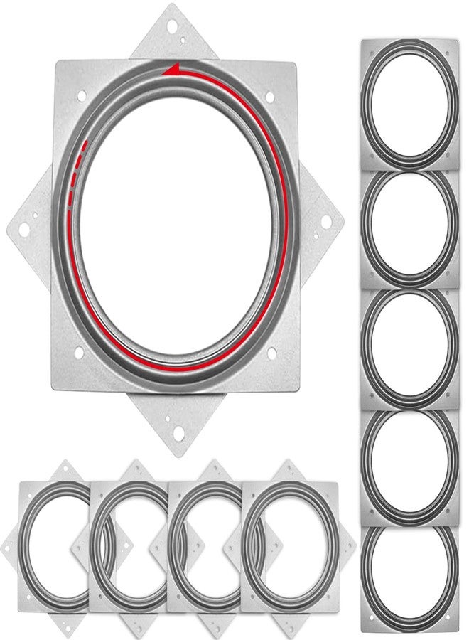 LOSYHU 10 Pack Square Rotating Plate 500 lbs Capacity 6 Inch Lazy Susan Turntable Hardware Square Plate Bearings Swivel Plates for Serving Trays, 360° Chair, Cabinet, Craft Project - Image 1