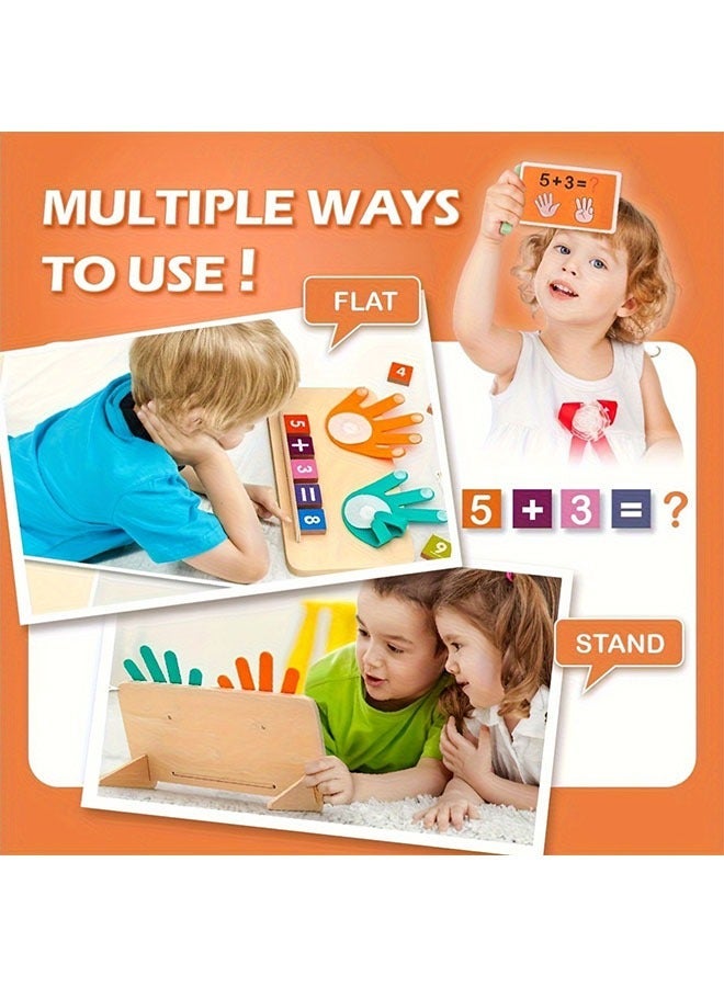 Wooden Arithmetic Learning Board for Ages 3+ - Educational with Number Blocks & Math Operation Cards, Interactive Addition Subtraction Cognitive Tool Early Childhood Development - Image 4