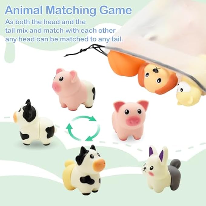 TODDLER MONTESSORI TOY, COLOUR SORTING AND STACKING MATCHING LEARNING, SHAPE FARM ANIMAL SORTING MOTOR SKILLS TOY, BABY SENSORY EDUCATIONAL GIFTS FOR 3+ YEARS OLD - Image 5