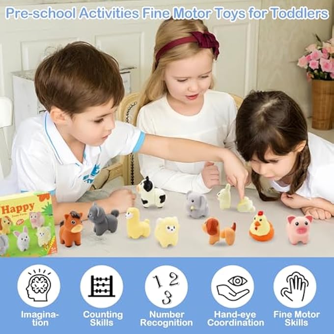 TODDLER MONTESSORI TOY, COLOUR SORTING AND STACKING MATCHING LEARNING, SHAPE FARM ANIMAL SORTING MOTOR SKILLS TOY, BABY SENSORY EDUCATIONAL GIFTS FOR 3+ YEARS OLD - Image 4