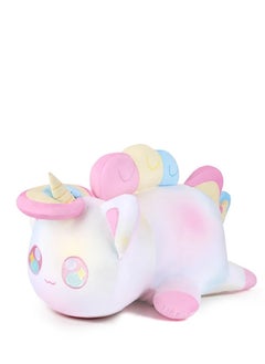 Y&D Meows Cat Plush Toy Soft Meemeow Stuffed Donut Cat Plushes Kawaii French Fry Cheeseburger Food Plush Doll Gifts (unicorn cat)  - Image 1