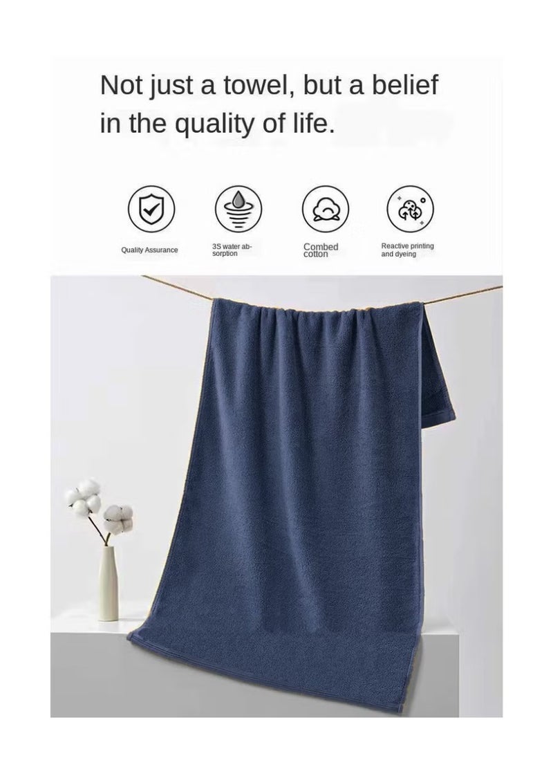 REDTOMMY Premium Navy Blue 100% Cotton (90x180cm )Bath Towel – Extra Large, Ultra-Absorbent & Long-Lasting - Image 2