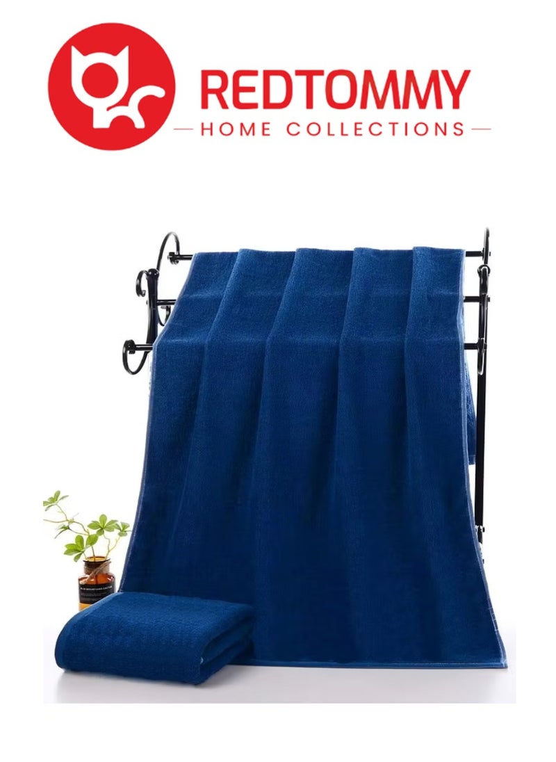 REDTOMMY Premium Navy Blue 100% Cotton (90x180cm )Bath Towel – Extra Large, Ultra-Absorbent & Long-Lasting - Image 1