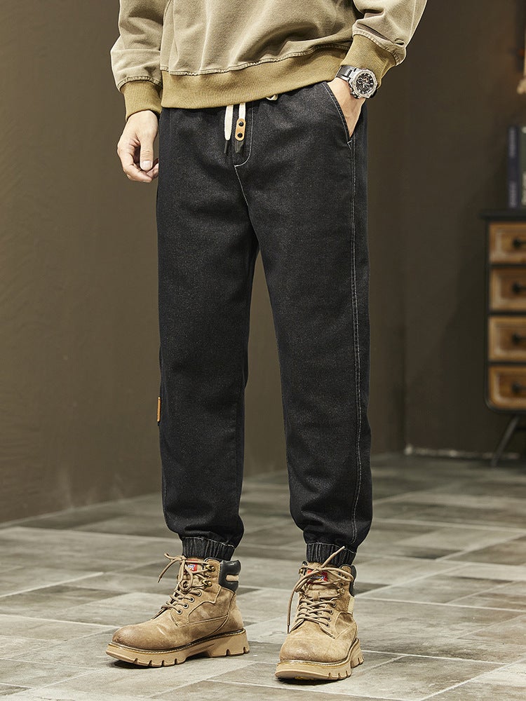 Harlan Jeans Men'S Loose Leg Trendy Brand American Style Workwear Casual Sports Trousers - Image 2