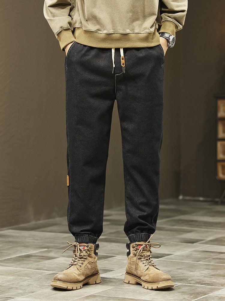 Harlan Jeans Men'S Loose Leg Trendy Brand American Style Workwear Casual Sports Trousers - Image 4