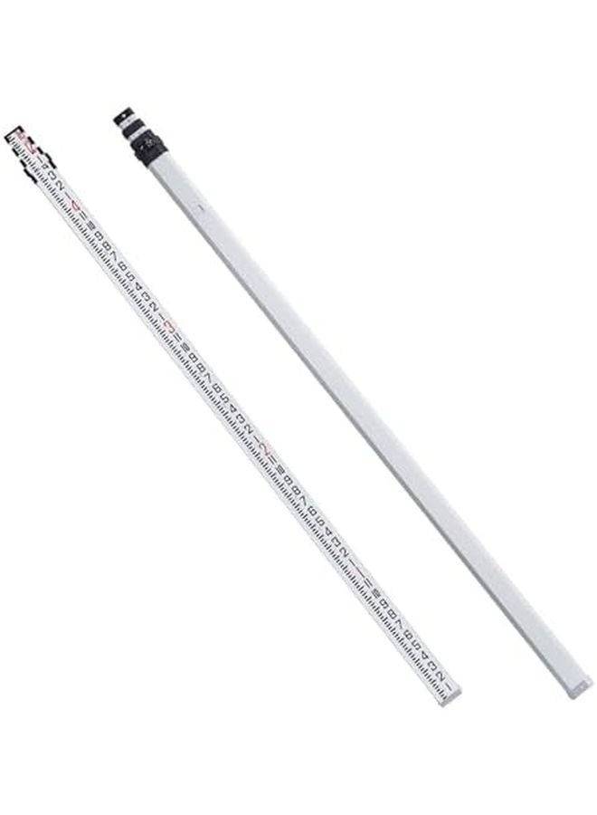 16ft Aluminum Telescopic Survey Rod 4 Sections with Bubble Level for Construction - Image 1