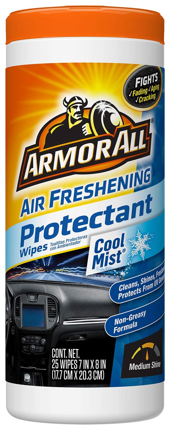 Armor All Car Air Freshener Protectant Wipes by Armor All, Interior Car Wipes with UV Protection Against Cracking and Fading, Cool Mist, 25 Count - Image 5